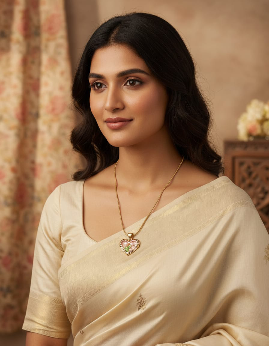 floral heart pendant necklace floral heart pendant necklace